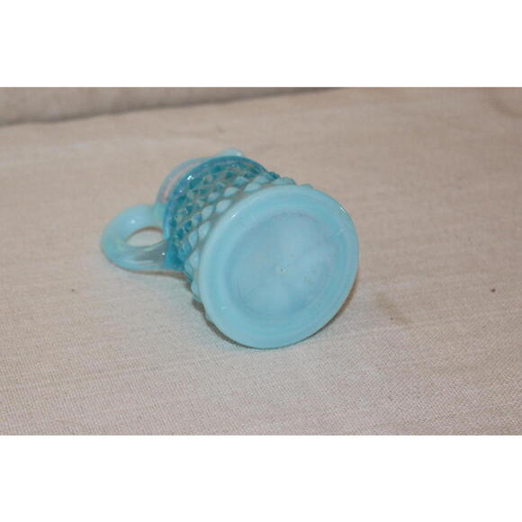 Vintage Fenton Blue Opalescent Hobnail Cruet / Small Decanter – No Stopper - Picture 4 of 4